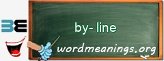 WordMeaning blackboard for by-line